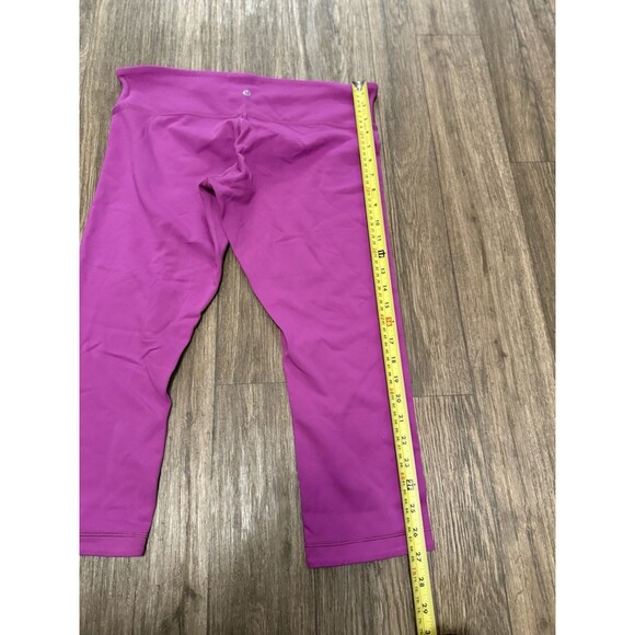 LULULEMON WUNDER UNDER REVERSIBLE CROP LEGGINGS BLACK ULTRA VIOLET WOMENS SZ 12 - Picture 4 of 8